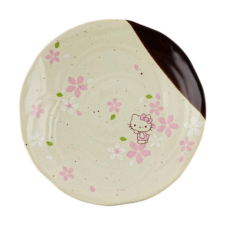 日本SKATER斯凯达Hello Kitty 樱花深盘子美濃烧陶瓷直径213×37mm - 亚米