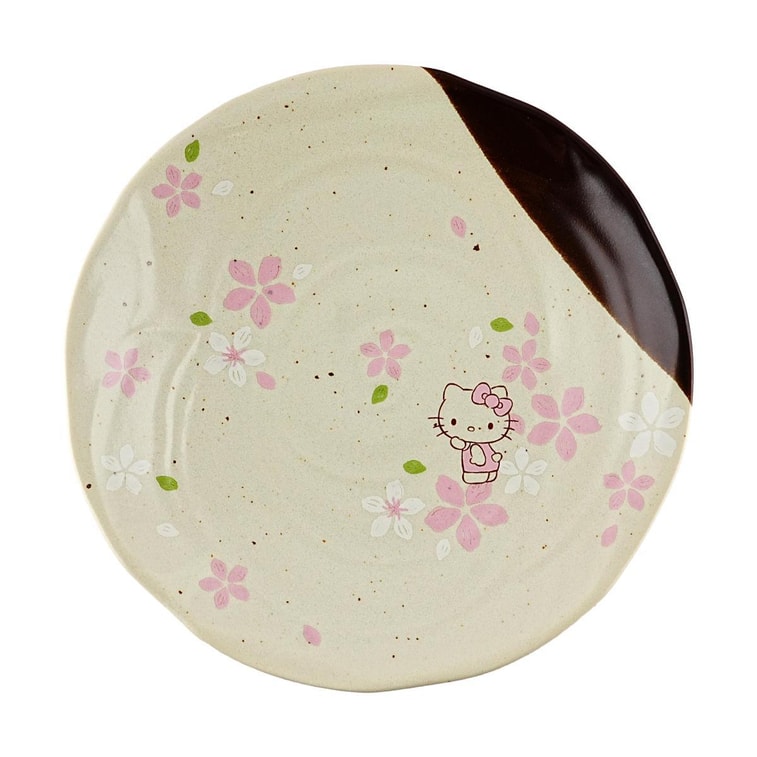 日本SKATER斯凯达 Hello Kitty 樱花深盘子 美濃烧陶瓷 直径213×37mm | 亚米