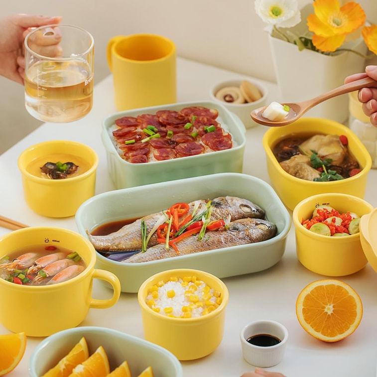BUYDEEM Piggy Box, 3.5 pouces Jaune Doux 6.8 fl oz 4