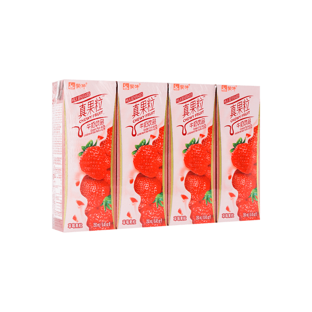 商品详情 - 蒙牛 真果粒 草莓味*4pc - image  0