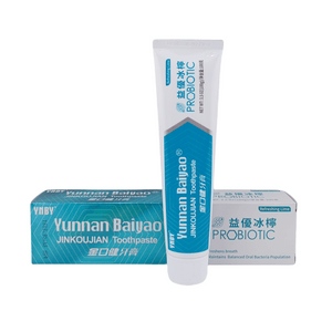 Yunnan Baiyao JinKouJian Refreshing Lime Toothpaste, 100g, Fresh Breath, Gum Care, Gum Bleeding Relief, Anti-Plaque, Anti-Odor, Oral Cleani