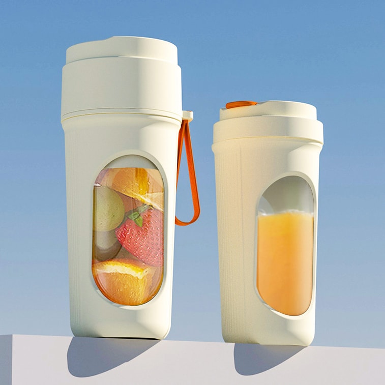 【중국 직배송】 수월진회 휴대용 착즙기 350ml【이중 뚜껑·12엽 강철 칼날·40초 쾌속 착즙】1500mAh 무선 충전 신선 착즙 및 바로 마시기 겸용 아웃도어 여행 주서기 봄여름 감량 착즙 신기능【감량 헬스족·아웃도어 애호가·직장인】 뚜껑 열면 전원 차단 휴대용 착즙기 3