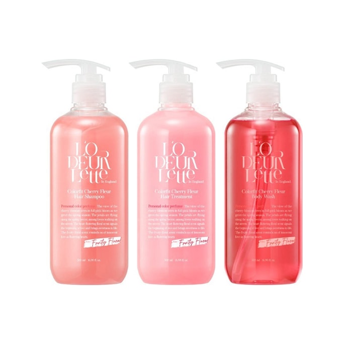 Fruity Floral Colorfit Cherry Fleur Hair & Body Set 500ml*3