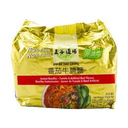 五谷道场 非油炸方便面 番茄牛腩味 袋装 107g*5包