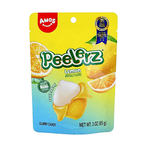 AMOS阿麥斯 水果剝皮軟糖 檸檬風味 85g【真實果汁添加】