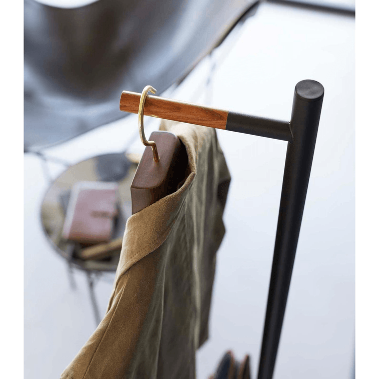 Coat Rack (63.98 H) - Steel + Wood Black 11