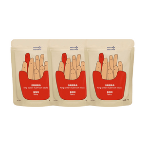 【中國直郵】 MUSHMUSH 杏鮑菇脆片蘑菇脆解饞健康零食 辣味25g*3袋