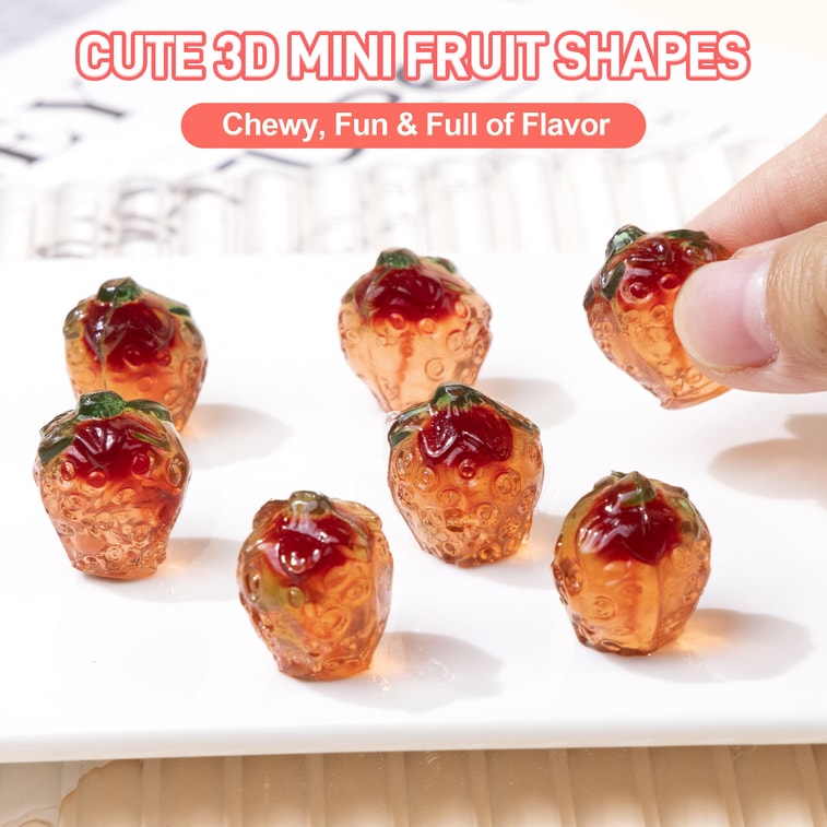 阿麦斯 4D天然草莓爆汁分享装240G 5