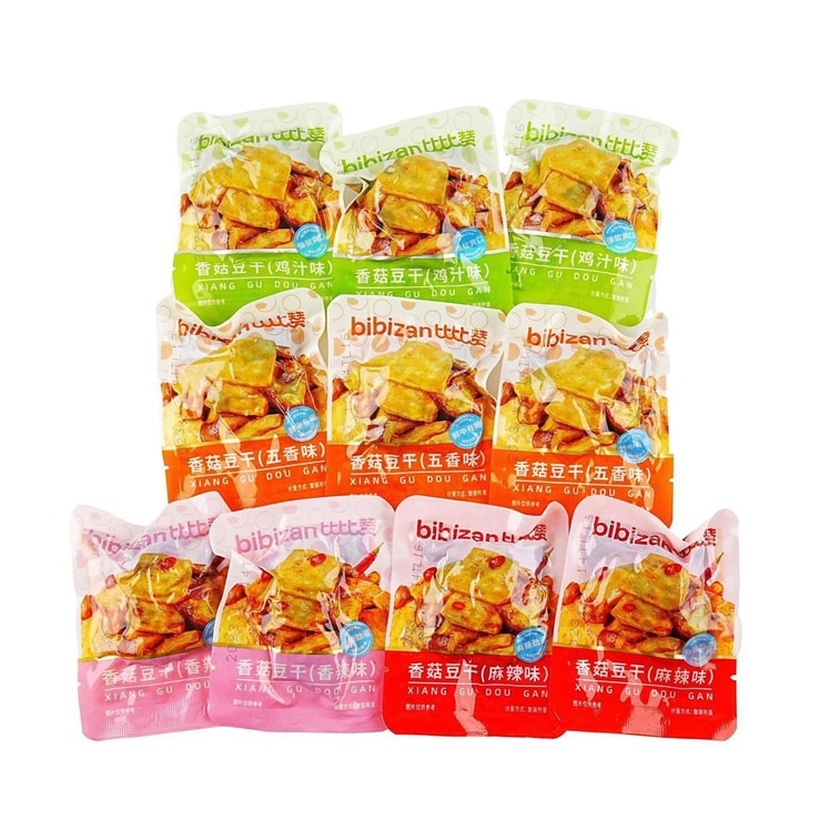 比比赞 【爆款回归断货王】 香菇豆干 混合味 250g【五香/香辣/麻辣/鸡汁味】【蘑菇豆腐干】【聚会必备】 6