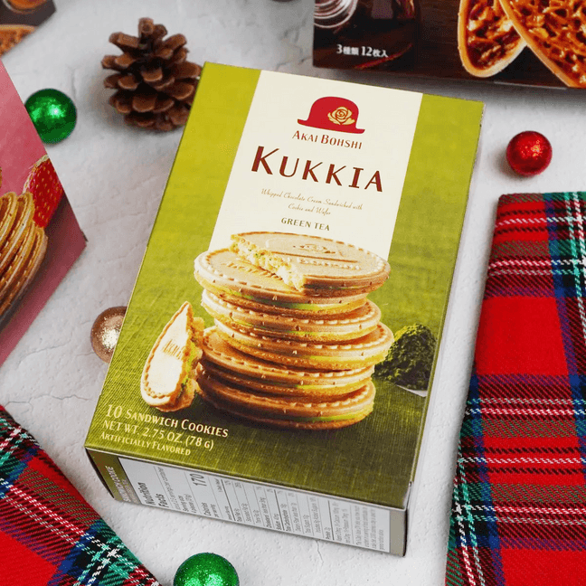 TIVOLINA Akai Bohshi KUKKIA Whipped Chocolate Matcha Green Tea Sandwiched with Cookie  2.75oz