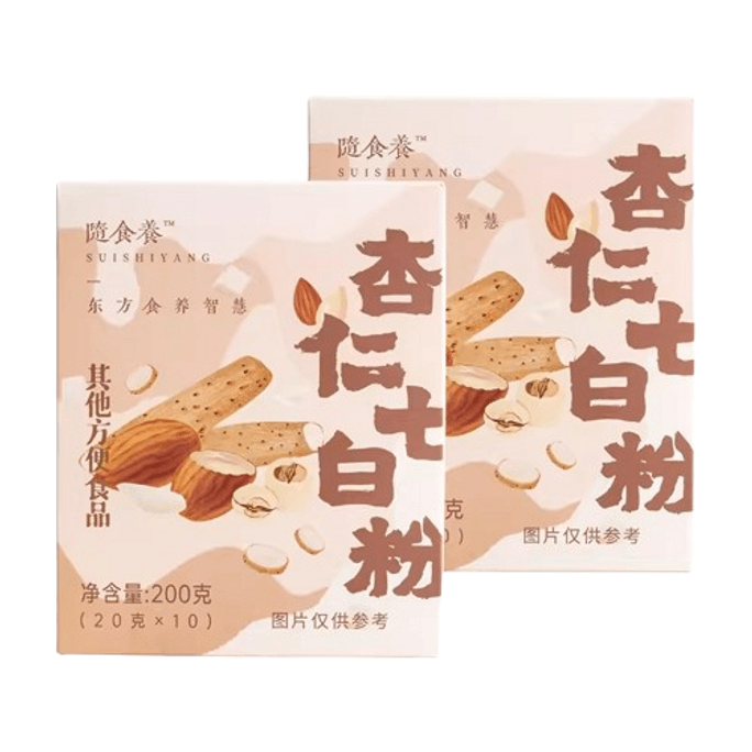 Almond Seven White Powder Meal Replacement Powder Instant Almond Iron Stick Yam Lily Lotus Seed Poria Root 20g*10/ box