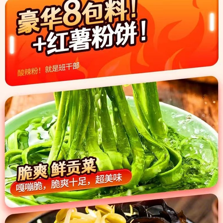【中国直送】Class Cadre ホット＆サワーライスヌードル、プレミアム本格重慶サツマイモ麺、201g x 1容器（インスタント包装） 4