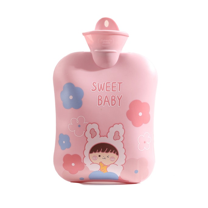 Hot Water Bottle Warm Belly Treasure Cartoon Warmer Filled Mini Explosion-proof Portable Winter Reusable Girl Pink