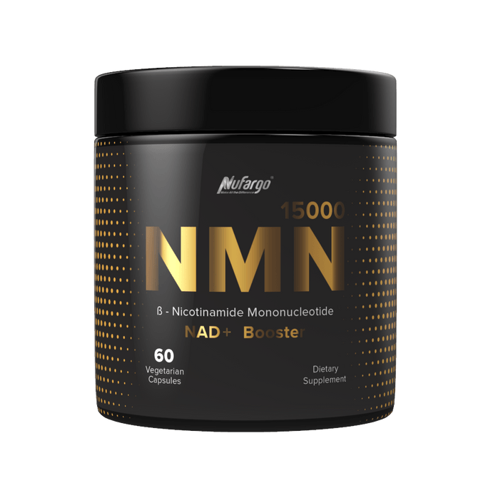 NuFargo NMN15000 NAD+ Booster Anti-Aging Dietary Supplement Vegetarian 60 Capsules