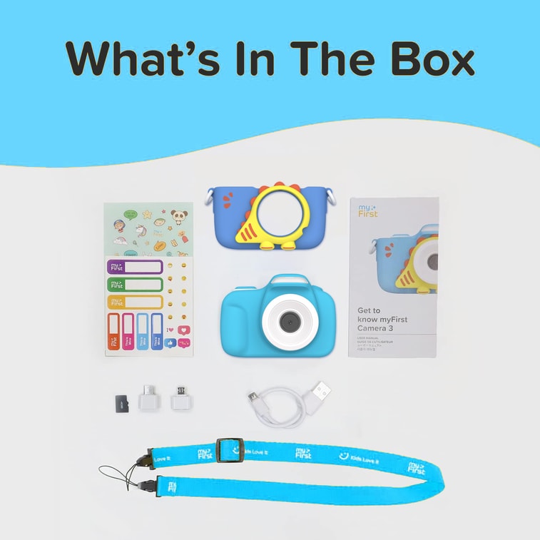 シンガポール myFirst 子供用 HD デジタルカメラ 耐衝撃ケース付き カメラ 3 ブルー 8