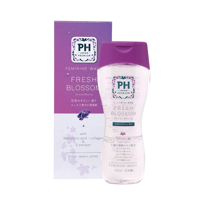 PH JAPAN weak acidic female private parts cleaning care solution fresh floral 150ml (two packages shipped randomly)