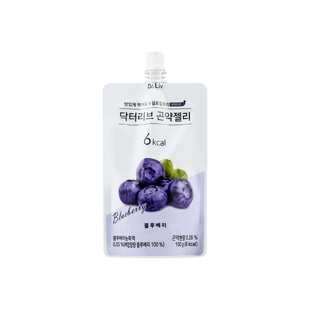 商品详情 - 韩国DR.LIV 低糖低卡蒟蒻果冻 蓝莓味 150g - image  0