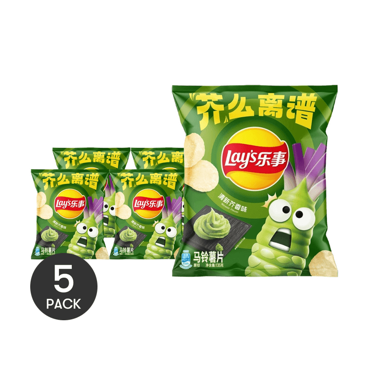 Wasabi Rice Chiops Wasabi Potato Chips, 2.46 oz *5【5 Pack】 0
