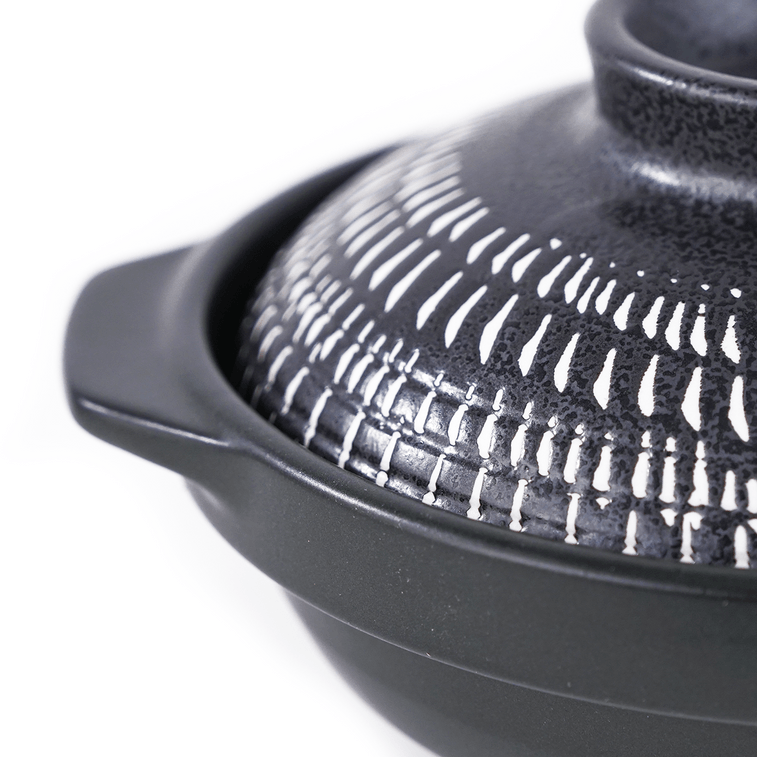 Japanese Clay Pot Donabe Black 15oz 6.5"D x 3.75"H 4