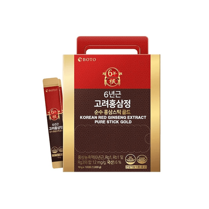 6-Year-Old Red Ginseng Extract Pure Stick Gold  1000g/10g*100 Sticks