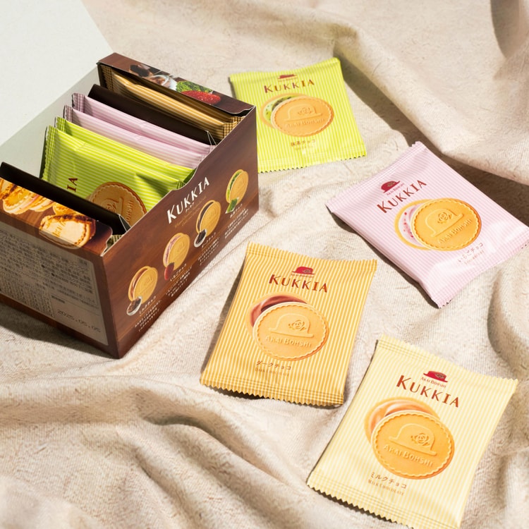 AKAIBOHSHI Kukkia Whipped Chocolate Sandwich Cookies - 4 Flavors
