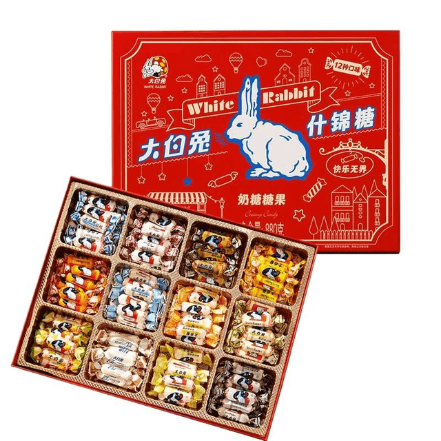 White Rabbit Assorted Candy Gift Box,Twelve Flavors, Gift, 880g