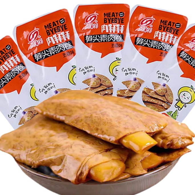 Bamboo Shoot Tip Vegetarian Meat Roll 120g (Five Flavors Tastes)