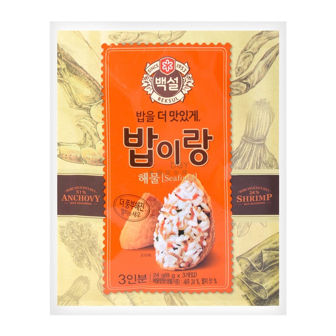 韓國CJ希傑 韓式拌飯料 海鮮味 24g