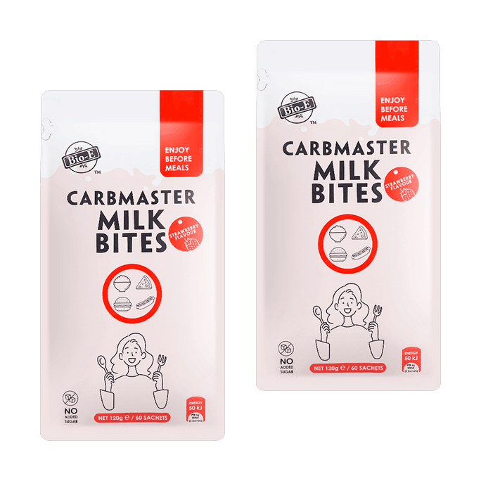 【Value Pack】Carbmaster Milk Bites Strawberry Flavor 60 Sachets