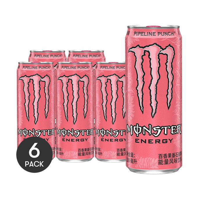 Monster Energy Drink, Passion Fruit Guava Flavor, 11.15 fl oz *6【6 Packs】