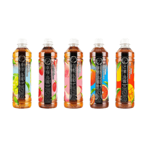 Oolong Tea,Blood Orange+White Peach+Shine Grape+Strawberry+Mango Flavor, 14.54 fl oz*5【5 Combo Packs】【Japan Trendy】