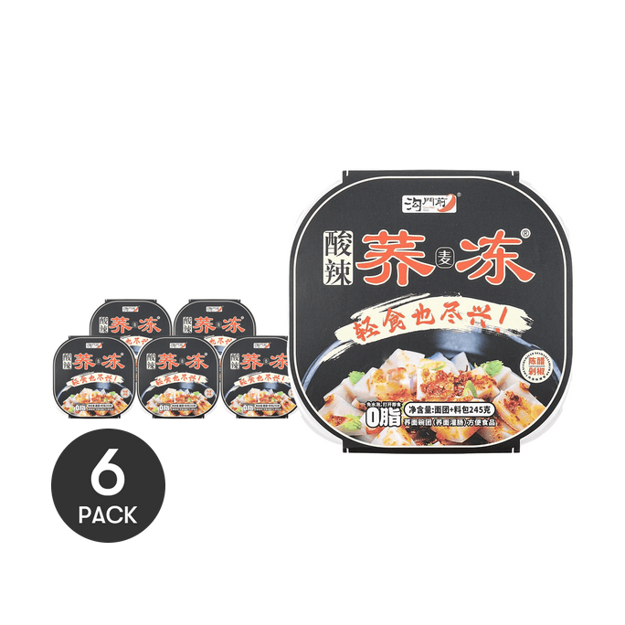 Shanxi Specialty] Goumenqian Sour and Spicy Buckwheat Bowl Stand,8.64 oz *6【6 Packs】