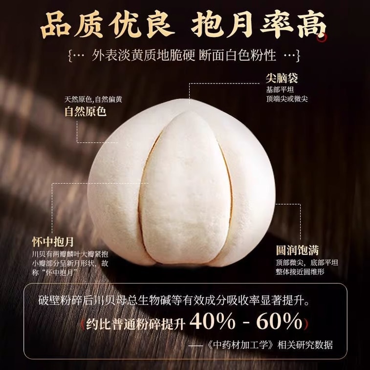 南京同仁堂 贝母粉 川贝粉 无硫 粉质细腻独立袋装 轻松告别干咳少痰喉咙难受久咳 天然中药材 雪梨膏枇杷膏 川贝母煲汤 炖汤 40g 4