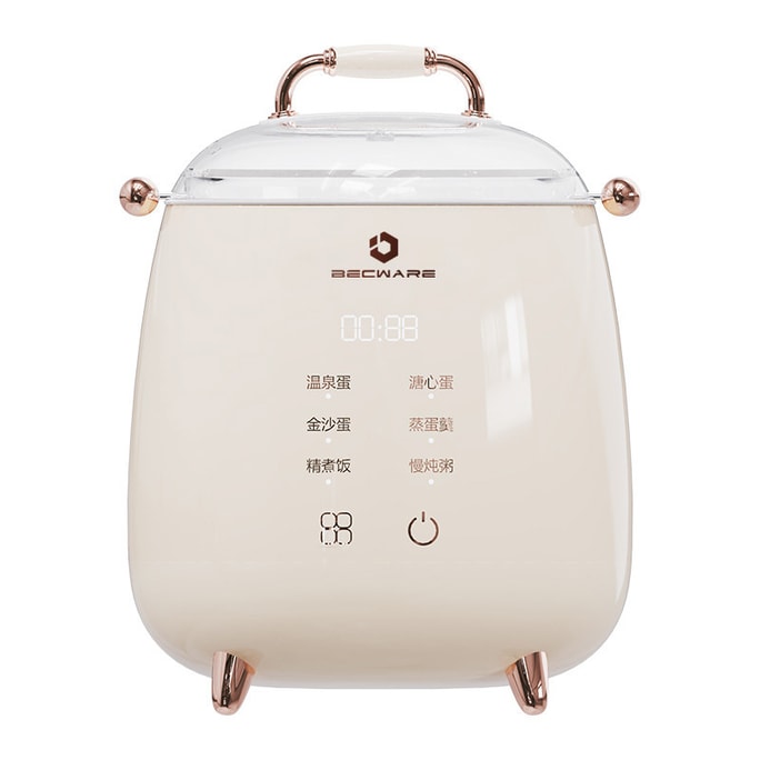 美國BECWARE 網紅蛋蛋鍋 多功能智慧預約電煮鍋 白色 1件入