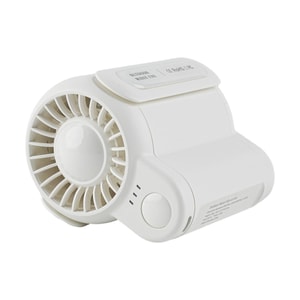 迷你无叶挂腰电风扇白色 夹腰间 婴儿车用风扇