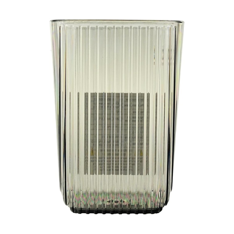 BDO 透明方型漱口杯 牙刷杯儿漱杯牙具杯牙缸 透明黑无把手 6.7×9.5cm 8