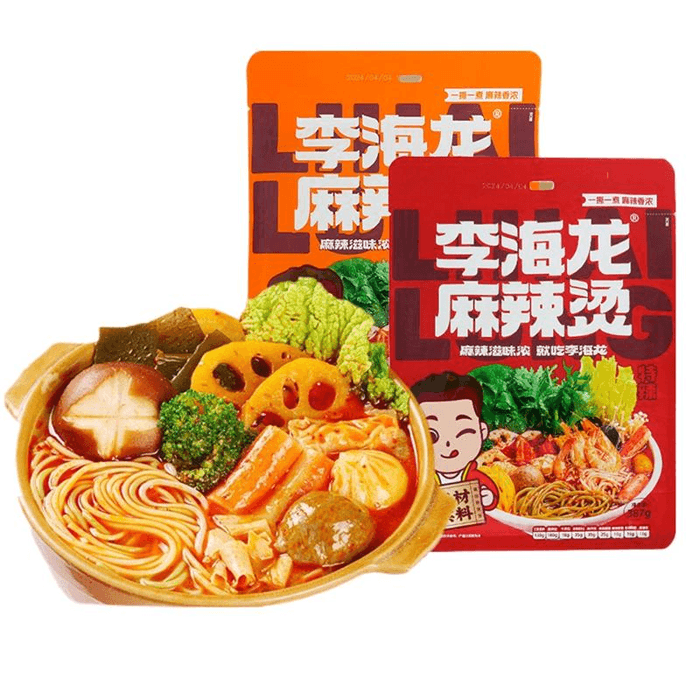 Li Hailong Northeast Traditional Sticky Spicy Hot Pot Self-Heating Instant Meal Pack Medium Heat 387g*1 Pack