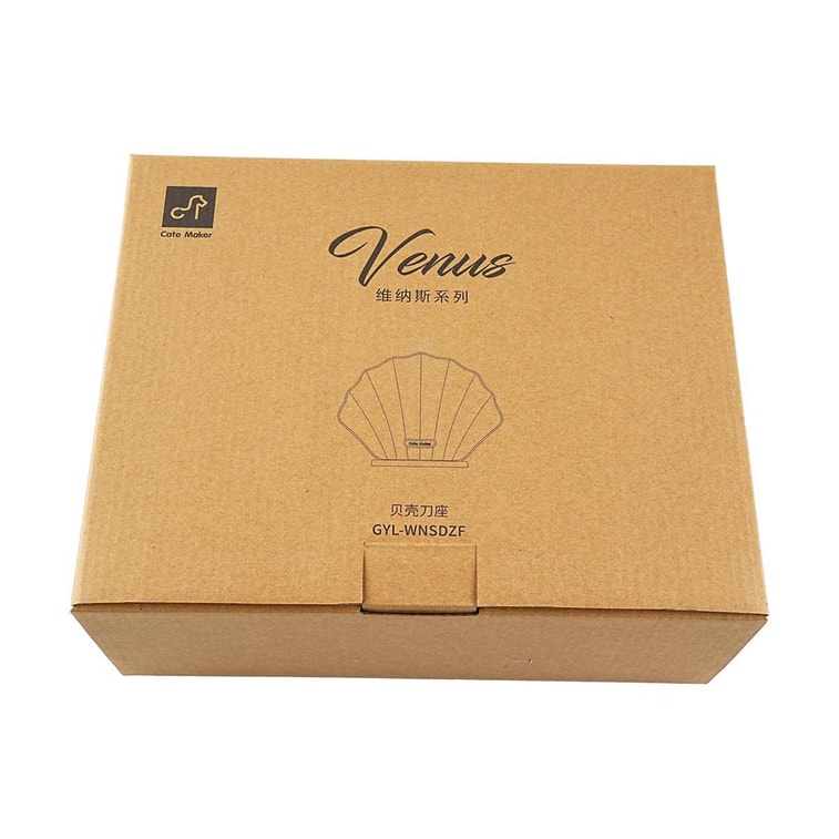 卡特马克 维纳斯系列贝壳套刀 刀具套组 菜刀水果刀厨师刀刀座剪刀5件套  8