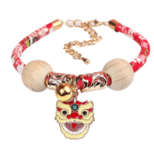 【中國直郵】 寵物時光 貓咪驅蟲項圈防跳蚤驅蚊圈貓鈴鐺長命鎖 適合3-8斤 龍獅22cm*1件裝