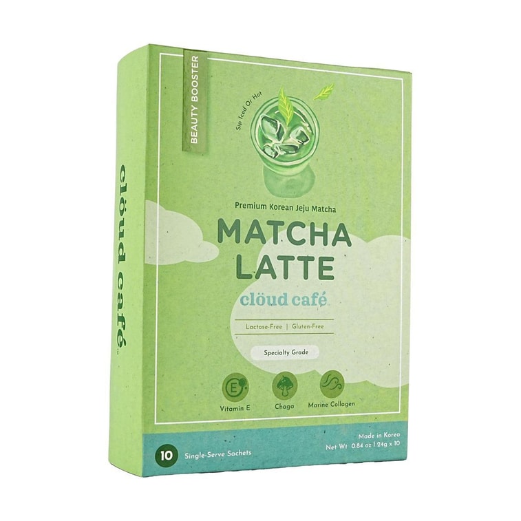 Collagen Matcha Latte Rich Creamy Instant Drink With Vitamin E & Chaga Mushroom 10 Sticks 4