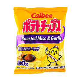 Potato Chips, Roasted Miso & Garlic Flavor,2.8 oz【Izakaya Flavor】【Bold Taste】