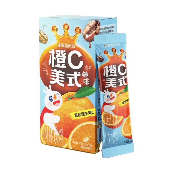 蜜雪冰城 橙C美式冷泡咖啡7条*16g  | 橙香美式 清爽不苦涩