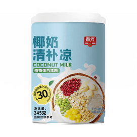 Hainan Specialty Domestic Product Coconut Milk Qingbuliang Plant Protein Beverage Cereal and Grain Dessert Snack 245g*1 Bottle