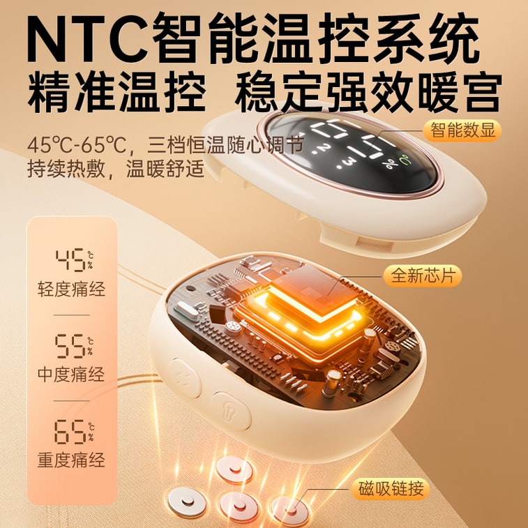 【3.8节礼物】Muselove慕诗爱 暖宫腰带大姨妈肚子疼神器女生月经用缓解宫寒痛经热敷保暖可调节长度 1盒装 6