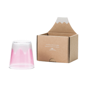 Ishizuka Glass Fujisan Pattern Glass Cup (With Box) Cherry Blossom Pink 300Ml