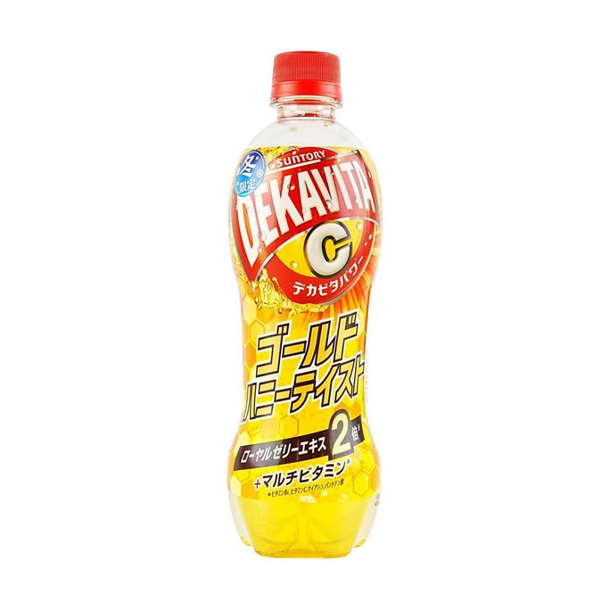 日本SUNTORY三得利 元气C双重补给能量饮料 黄金蜂蜜味 500ml【富含多种维生素】