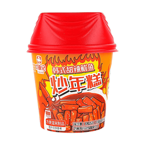 DINGSHIJI Korean Sweet Spicy Squid Tteokbokki Cup 6.01 oz