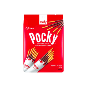 GLICO格力高 Pocky百奇 巧克力塗層餅乾棒 家庭裝 9包入