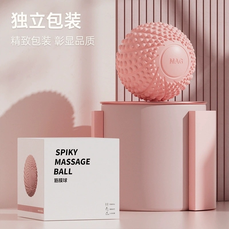亲太太 筋膜球 足底按摩球 瑜伽肌肉放松球 1个 粉色磁疗款
