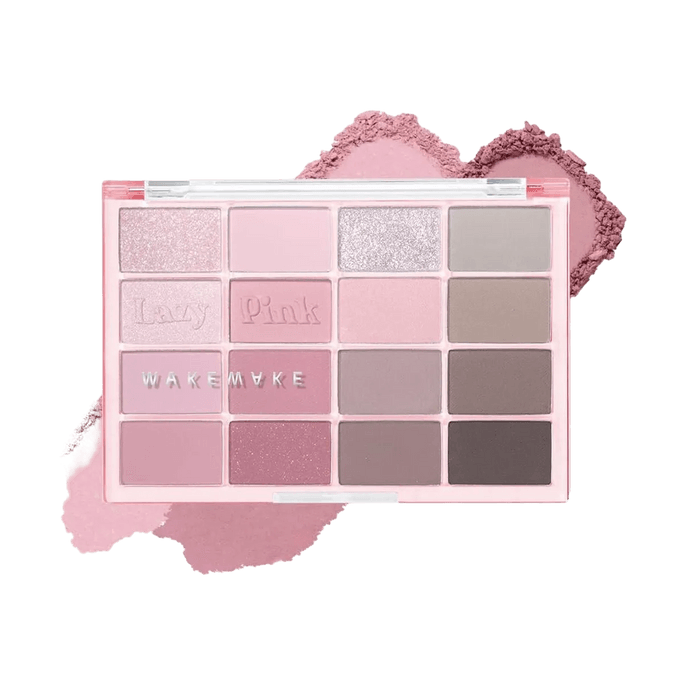 韩国WAKEMAKE唯可魅  柔焦眼影盘 16色眼影盘 #10 Lazy Pink Blurring 懒洋洋粉【柔焦雾面】【丝滑质地】